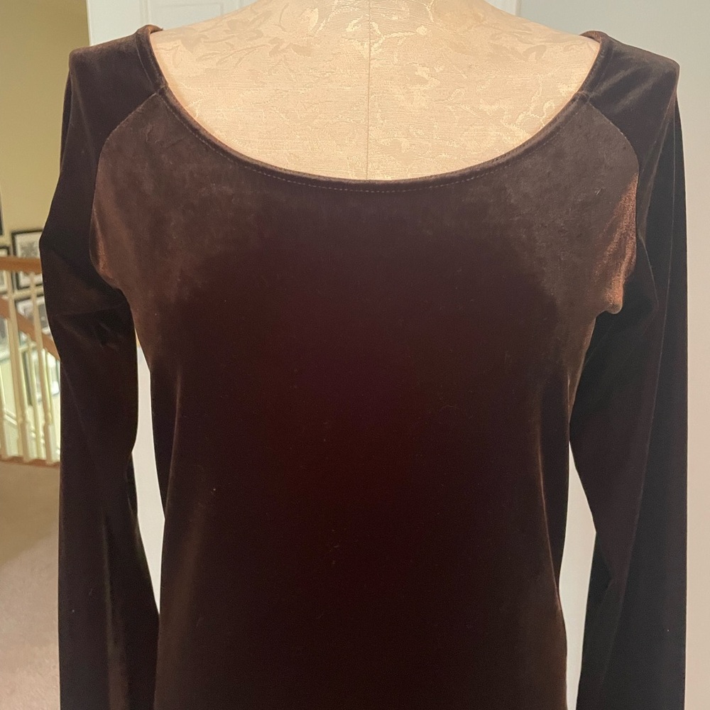 Express Tricot Vintage (80’s) Brown Velvet Dress - Picture 5 of 5